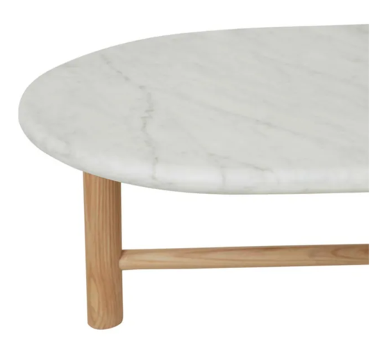 Artie Oval Marble Coffee Table image 2